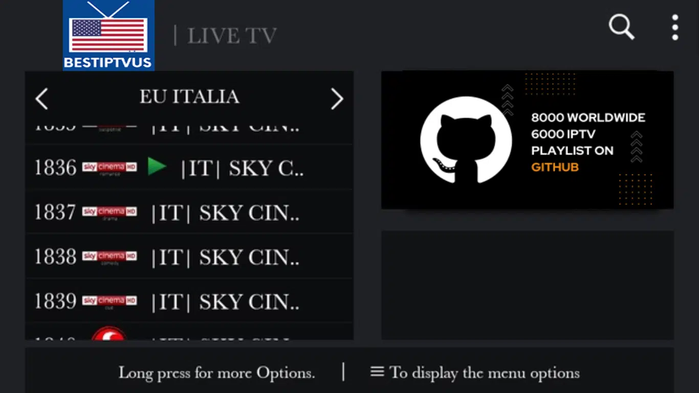 GitHub IPTV playlist download