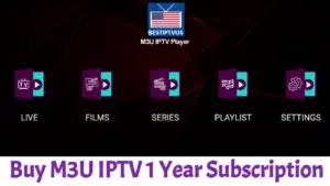 M3U IPTV 1 Year Subscription